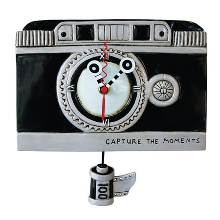 Allen Designs Vintage Camera Pendulum Wall Clock
