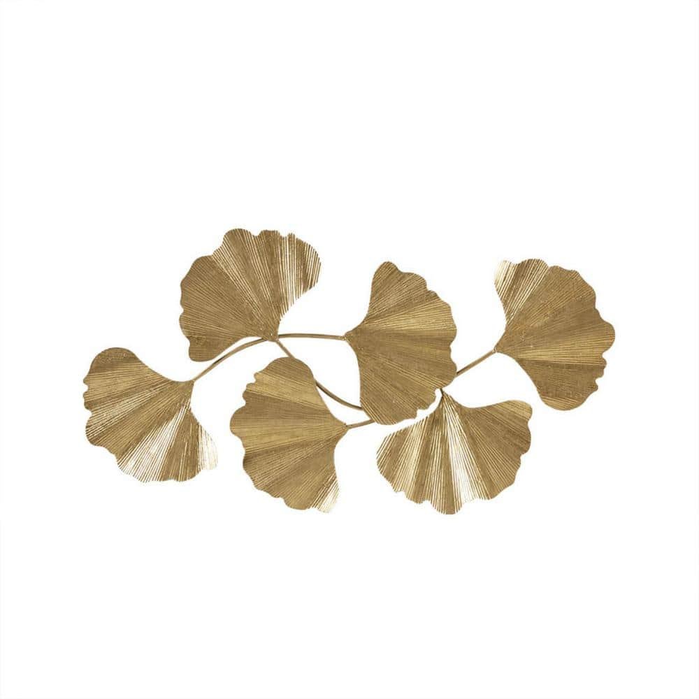 Anky Metal Gold Gold Foil Metal Ginkgo Leaf Wall Decor