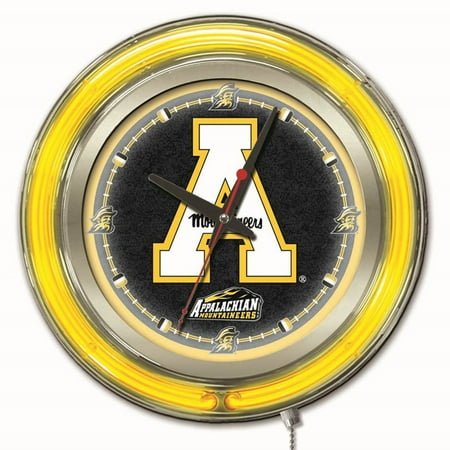 Appalachian State University 15 Double Neon Wall Clock