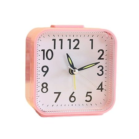 AQRS Non Ticking Alarm Clock Battery Powered Silent Bedside Clock Night Light Easy to Read Loud Enough Travel Clock for Heavy Sleepers Kids Elderly