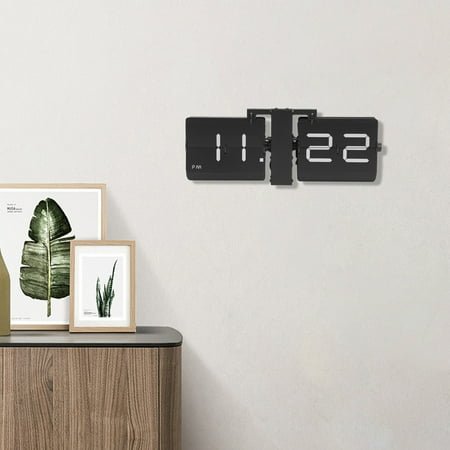 Autrinix Large Display Retro Flip Clock – Wall & Tabletop Mount, Stainless Steel Frame, Silent & Low Noise Digital Clock for Living Rooms & Offices