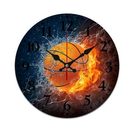 Basketball Sport Ball Wall Clock Modern Design Clocks Wall Hanging Home Office School Clocks Round PVC Wall Clocks