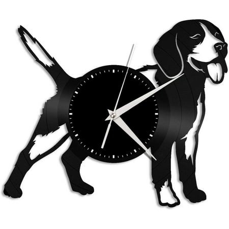 Beagle Vinyl Wall Clock,Vinyl Record Clock Wall Art Unique Room Decorations Handmade Gift