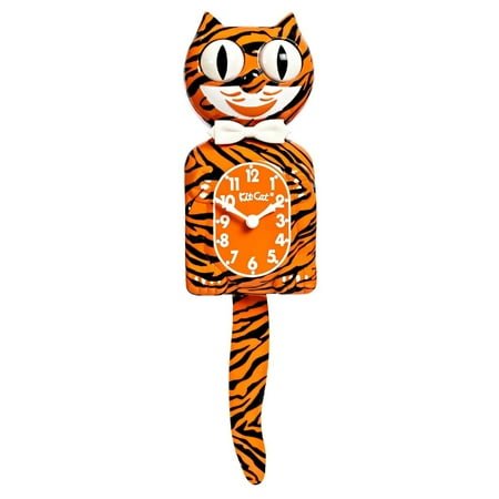 BENGAL TIGER KIT CAT CLOCK 15.5 Full Size Kit-Cat Klock with Moving Eyes and Tail Retro Style