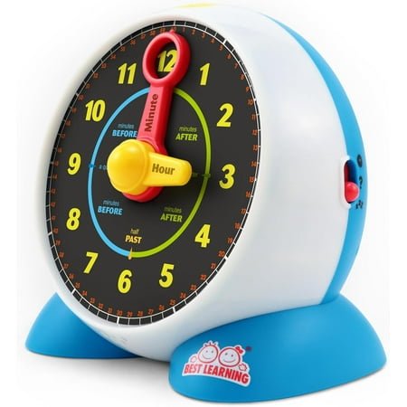 BEST LEARNING Learning Clock - Educational Talking Learn to Tell Time Teaching Toy with Quiz and Music Sleep Mode - Toddlers & Kids Ages 3, 4, 5, 6 Years Old Boy and Girl Birthday Present