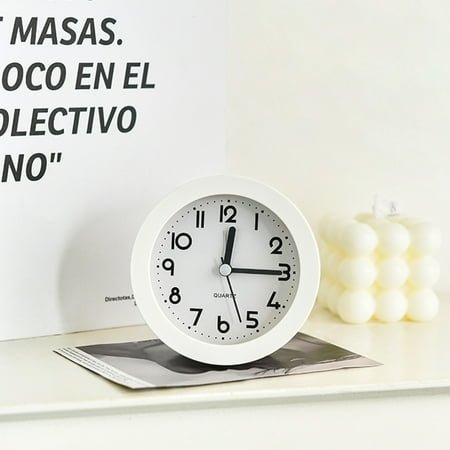 Big Sale! Alarm Clock Ultra Silent No Tick 3.7 Inch Small Clock With Night Light Battery Powered For Bedroom Bedside Desk