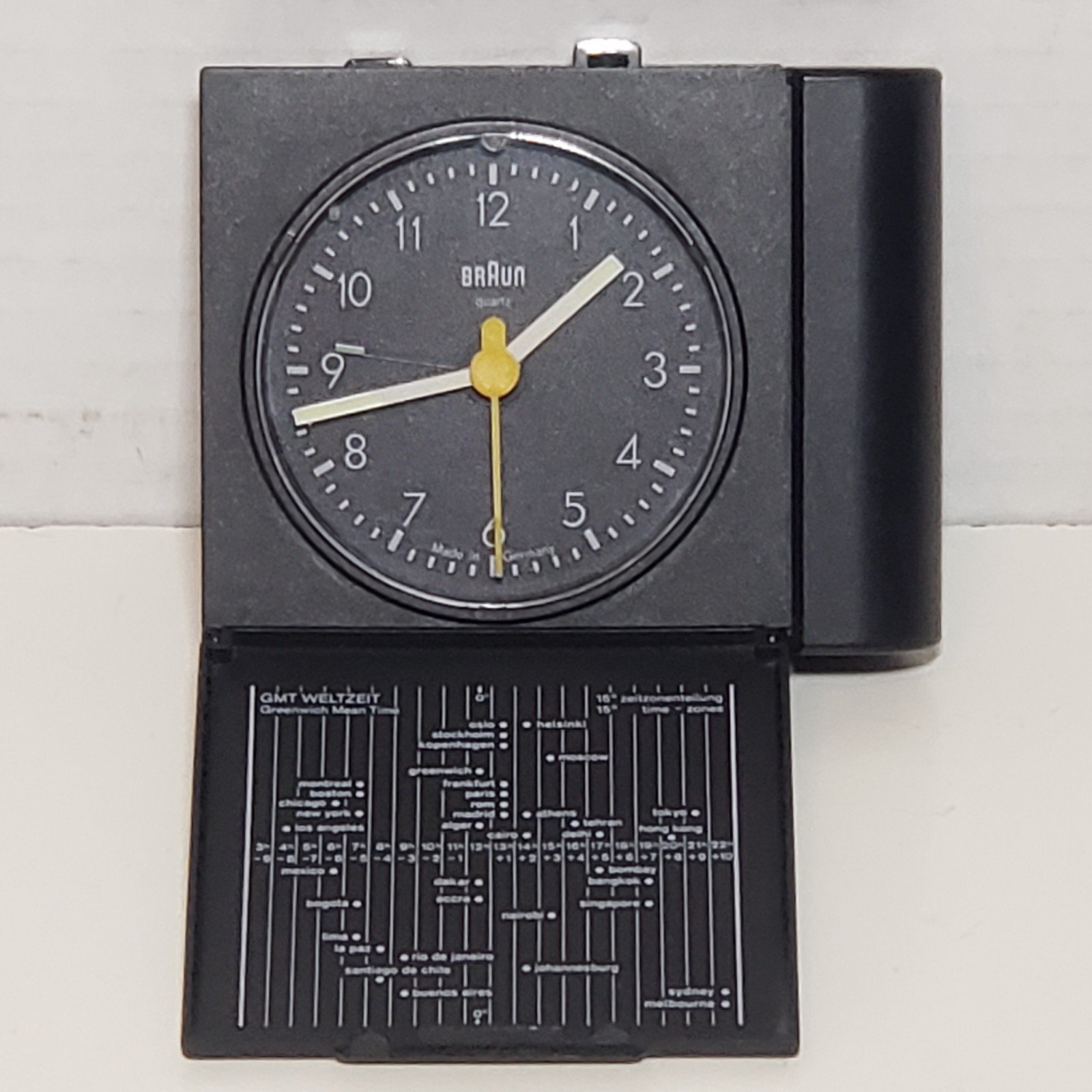 Braun World Travel Analog Alarm Clock Type 4784 AB 313 sl Quartz Tested Germany