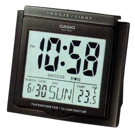 Casio Alarm Clock with Backlight and Thermometer DQ750F-1D