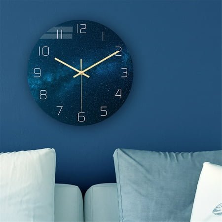 Christmas Clearance Xecvkr 30x30cm Acrylic Quartz Wall Clock Frameless Design with Silent Mechanism for Living Room Decoration - Good Times Functional Wall Decor by Our Artists with Gloss-Finish Face