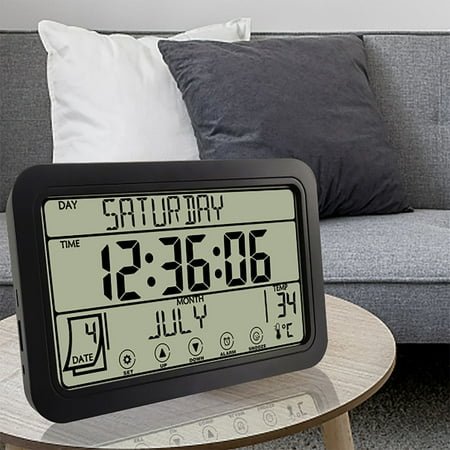 Clearance! Aoorsake Weather Station Wireless Indoor/Outdoor Temperature Atomic Clock Battery Powered With High Accuracy Sensor， Indoor Outdoor Thermometer Wireless Clearance Sale Black