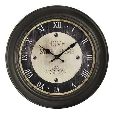 Clocks - 16 Round - Wall Clock - Antique Brown - Transitional