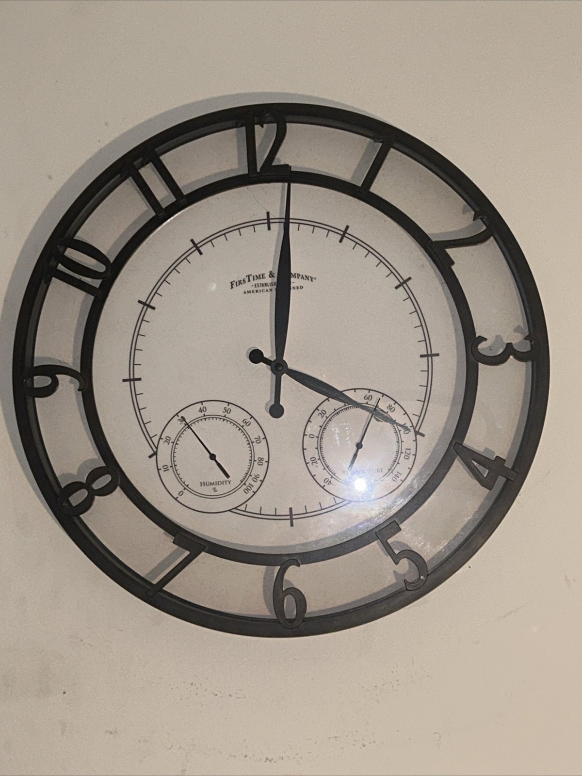 Cool Large Wall Clock First Time and Company 18 " Diameter photo Cool Large Wall Clock First Time and Company 18 " Diameter photo