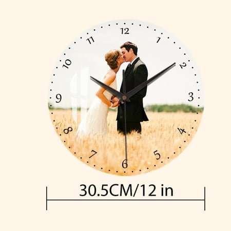 [customized] Print Your Photos on the Clock,Wall Art Clock, Quartz Clock,Silent Clock, idea gift 12inch