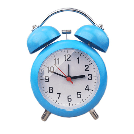 DESIGNICE Alarm Clock Dual Bell Loud Alarm Alarm Clocks for Bedrooms Quiet Ticking Hands Sunrise Alarm Clock Blue