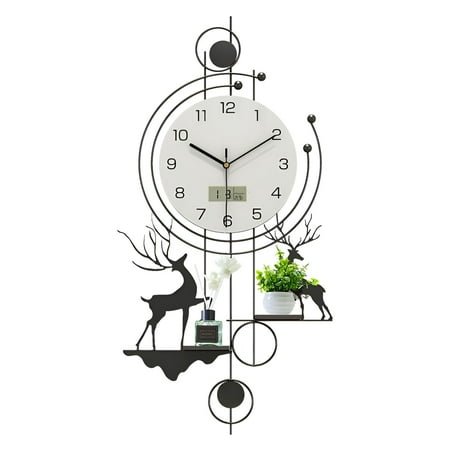 DESIGNICE Wall Clock,Balanced Proportions Modern Wall Clock,Streamlinedlook Bathroom Clock,Style3,90*45*32Cm