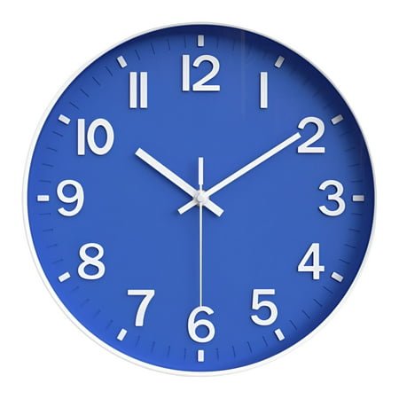 DESIGNICE Wall Clock,Eco-Friendly Design Modern Wall Clock,Quiet Operation Bathroom Clock,Style3,12In