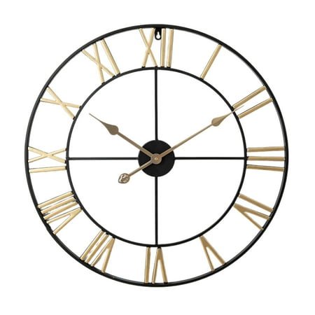 DESIGNICE Wall Clock,Iron Artistry Small Wall Clock,Roman Digits Silent Precision Sweep Kitchen Clock,Style7