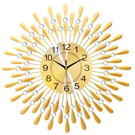 DESIGNICE Wall Clock,Sculptural Look Modern Wall Clock,Decorative Touch Bathroom Clock,Style2,60X60Cm