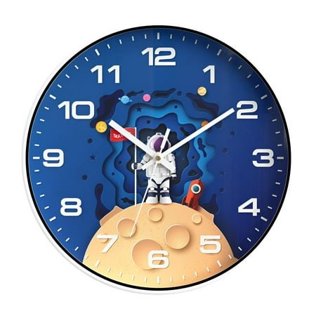 DESIGNICE Wall Clock,Ultra Transparent Modern Wall Clock,High Visibility Bathroom Clock,Style1,14In