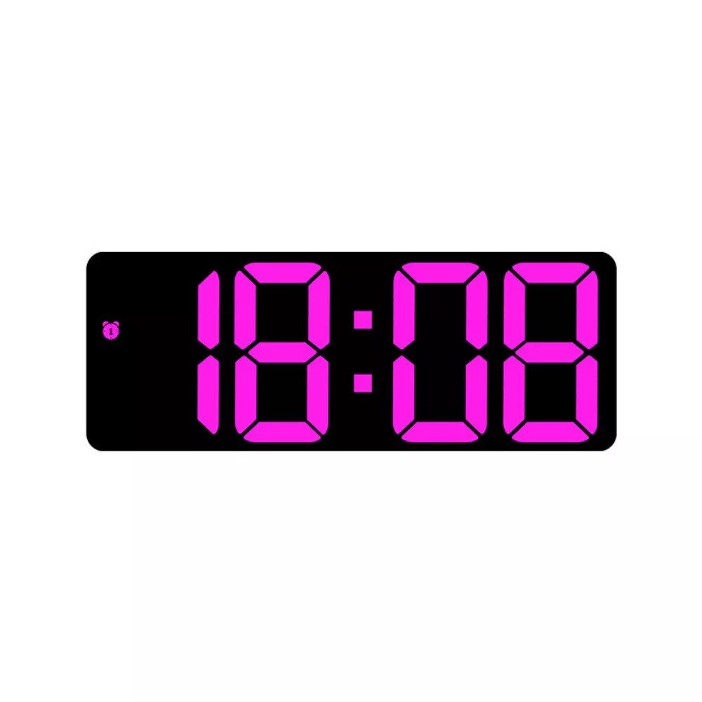 Digital 3D LED Big Wall Desk Alarm Clocks Snooze 12/24 Hours Auto Brightness USB