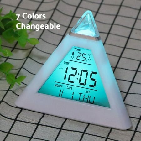 Digital Alarm Clock Glow Color Changing Bluetooth Alarm Clock Bedside Tables Night Light Sleep Sounds Machine Standard Electric Clock Radio Bedroom