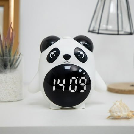 Digital Alarm Clock,Led Display,Adjustable Brightness,Modern Minimalist Design for Bedroom Office,Dual Time Zone,Silent Mode,Energy-Efficient,Glass Frame,Night Light,Travel Clock,Home,NCHKUN