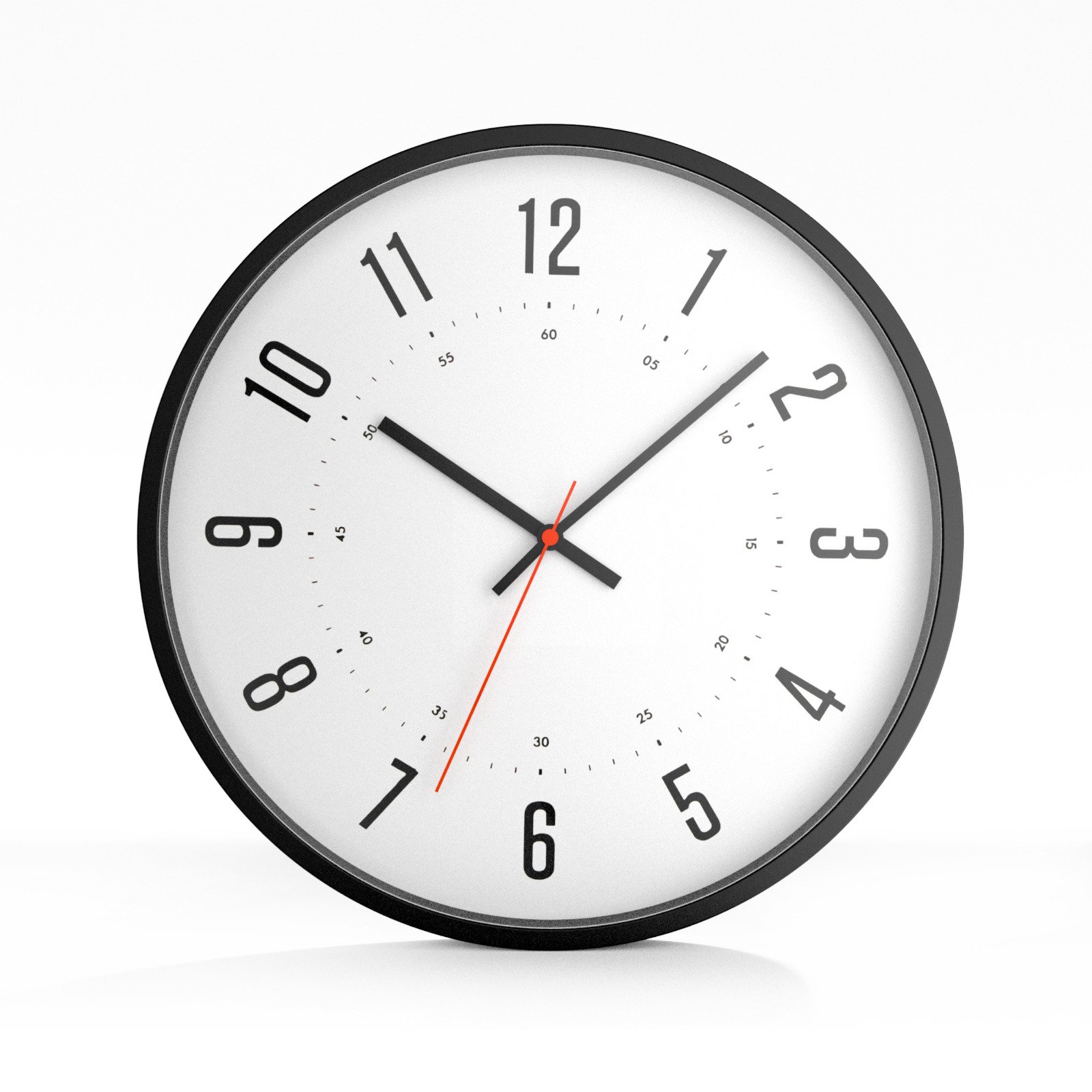 Driini Modern Mid Century Analog Wall Clock (12") – Metal Frame, Silent, Battery