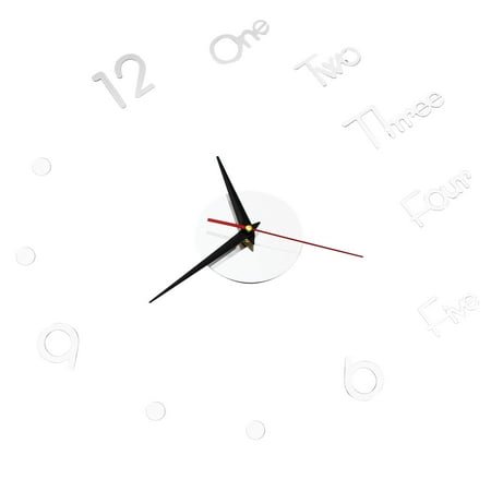 ELAYARD Frameless Clock 1Set Silver Square Shape Modern Style Home Decoration Accurate Timing