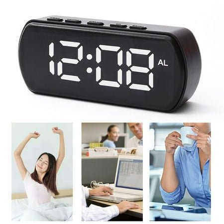 Electric Desk Clock Qwtwty Digital Alarm Clock Simples LED Large Digital Display Fashion Multi-set Alarm Clock Features Desktop Bedside Study Kitchen Clock On Clearance