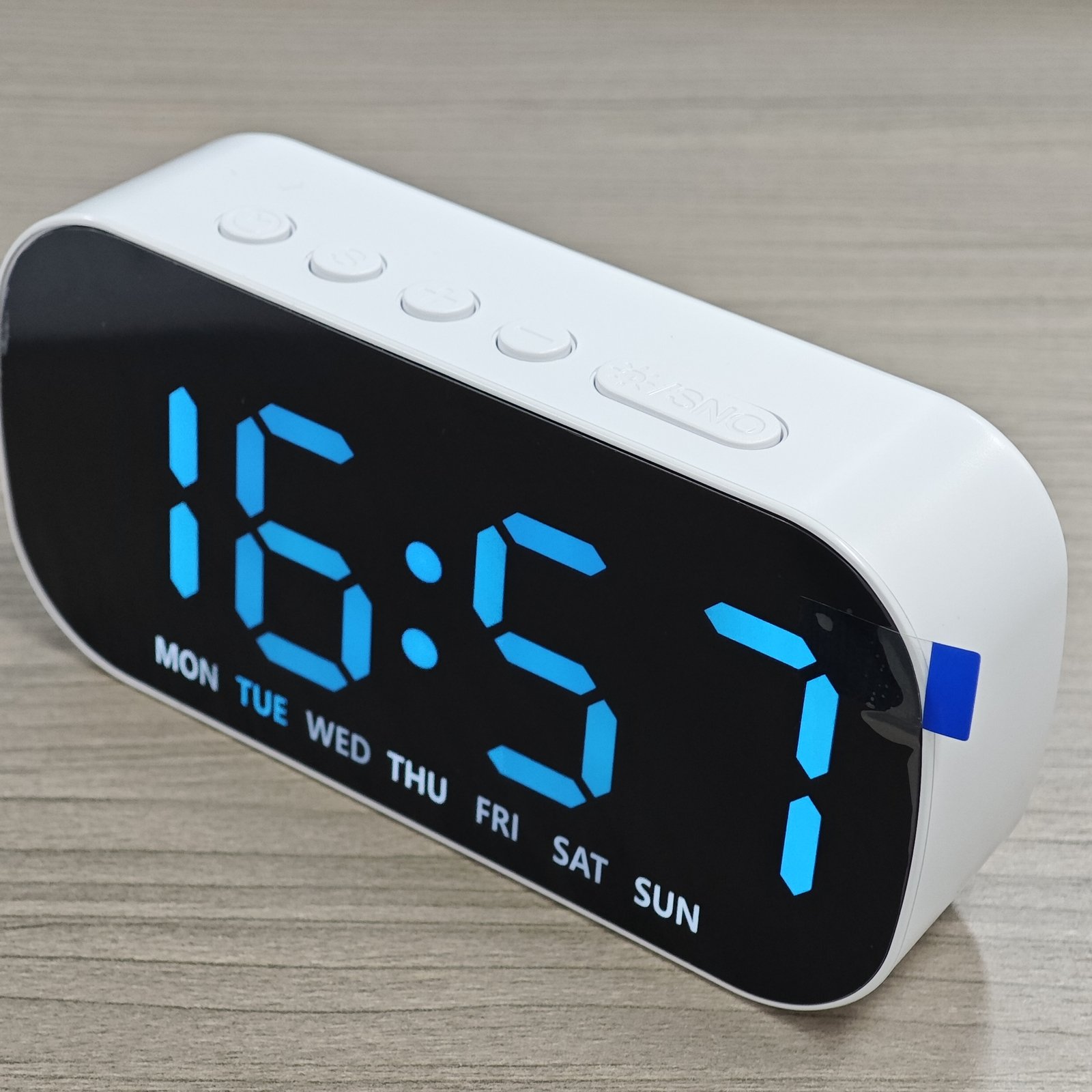 Electric Digital Alarm Clock LED Large Display Battery Backup Snooze