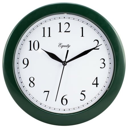 Equity 10 Green Quartz Analog Wall Clock, 25205
