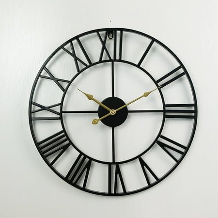 European-Style Pocket Watch Simple Living Room Clock Iron Mute Digital Wall Clock Creative Decorative Clock Cross-Border Clock