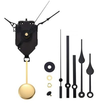 FANJIE DIY Wall Quartz Pendulum Clock Chime Westminster Melody Mechanism Movement-Set Black