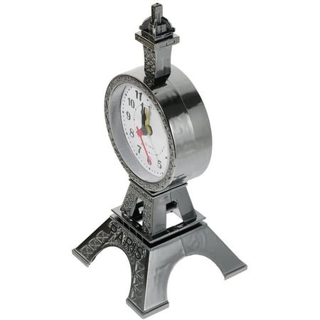 FRCOLOR Eiffel Tower Vintage Style Desk Alarm Clock 2pcs Bedside Tabletop Clocks