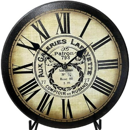 Galeries Lafayette Wall Clock | Ultra Quiet Quartz Mechanism | Hand Made in USA Beautiful Crisp Lasting Color | Comes in 8 Sizes | 10-Inch