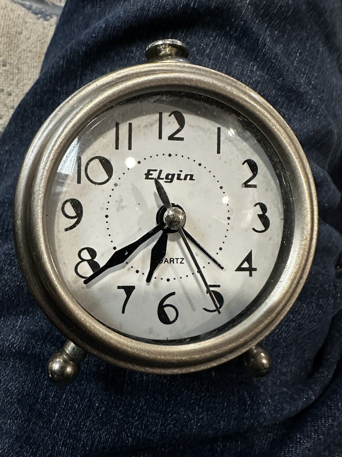 Geneva Elgin Art Deco Look Bedside Alarm Clock With Light Tested Working!