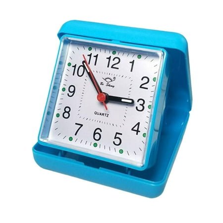 GHYJPAJK Quartz Travel Alarm Clock with Case Holiday Travelling