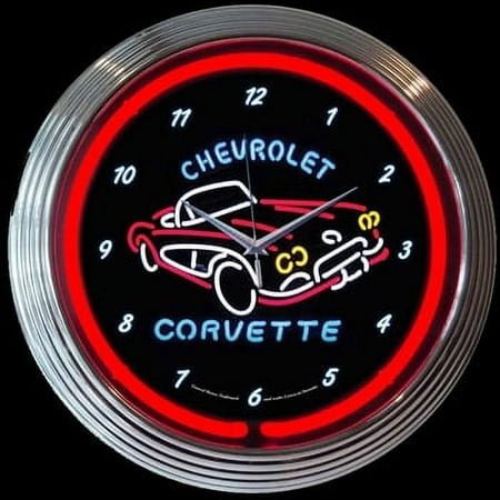 GM Corvette C1 Neon Clock
