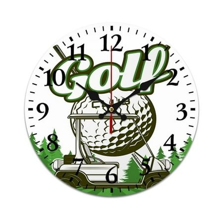 Golf Club Wall Clock Modern Design Clocks Wall Hanging Home Office School Clocks Round PVC Wall Clocks