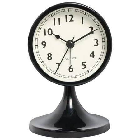 GYZ 2025 Nordic Metal Round Alarm Clock Vintage Creative Silent Table Clock Student Bedside Nightlight Clock Room Decor Decor
