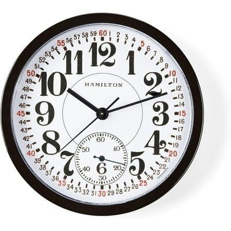 Hamilton Railroad Pocket Watch 10 Wall Clock for Livingroom, Kitchen, or Office