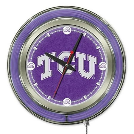 HBS NCAA Unisex-Adult Double Neon Ring, 15 Dia. Logo Clock