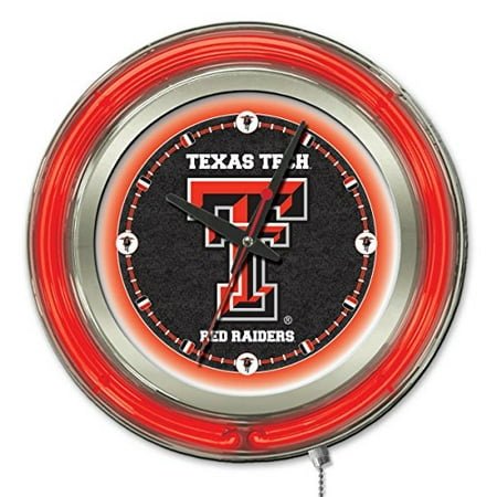 HBS NCAA Unisex-Adult Double Neon Ring, 15 Dia. Logo Clock