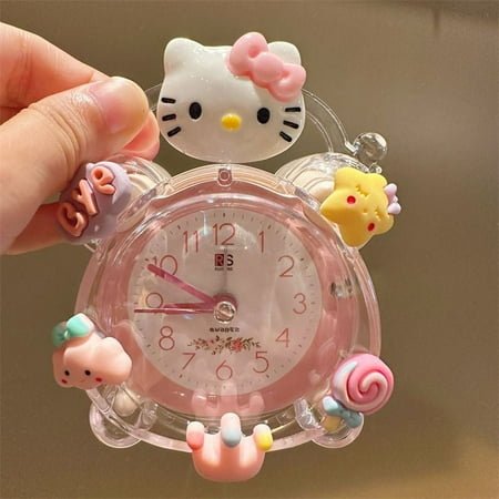 Hello Kitty Sanrio Kuromi Stitch Cartoon Cute Child Alarm Clock Student Dormitory Alarm Clock Bedroom Child Toy Girl Gift