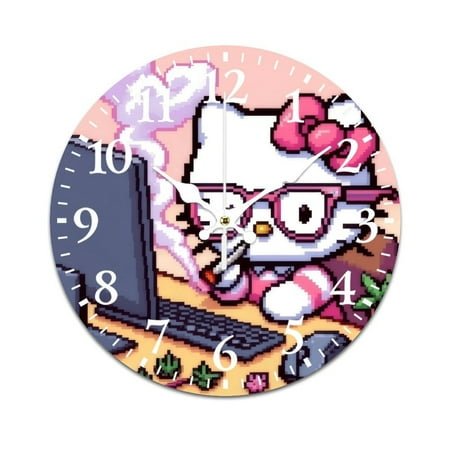 Hello Kitty wall clocks battery operated decorative 30cm/11.8in
