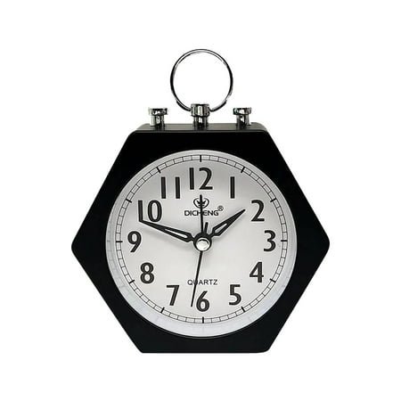 hengsof Children's Bedroom Clock,Students Bedside Desktop Electronic Clock,Luminous Mute Personality Mechanical Alarm Simple Fashion Cute Alarm Clock, Mechanical Bell, with Night Light