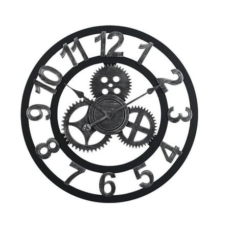 Home Decor 1Pc Garden Wall Clock Large Outdoor Decoration Open Face Wall Hanging Home Decor Silver Arab