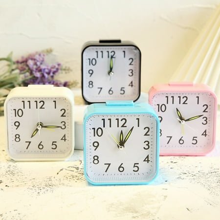 Honrane Non-Ticking Alarm Clock with Night Light: Battery Powered Silent Bedside Clock, Loud Enough for Heavy Sleepers, Kids, and Elderly