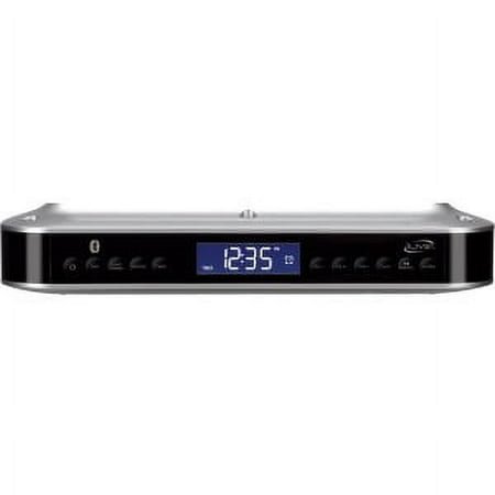 iLive Wireless Bluetooth Under Cabinet Music System w/ FM Radio, Silver, IKB318S