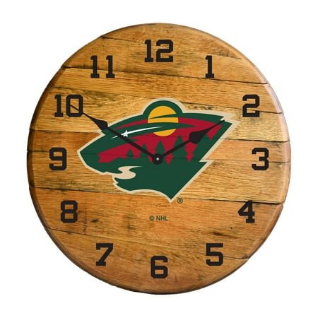 Imperial Minnesota Wild Oak Barrel Clock